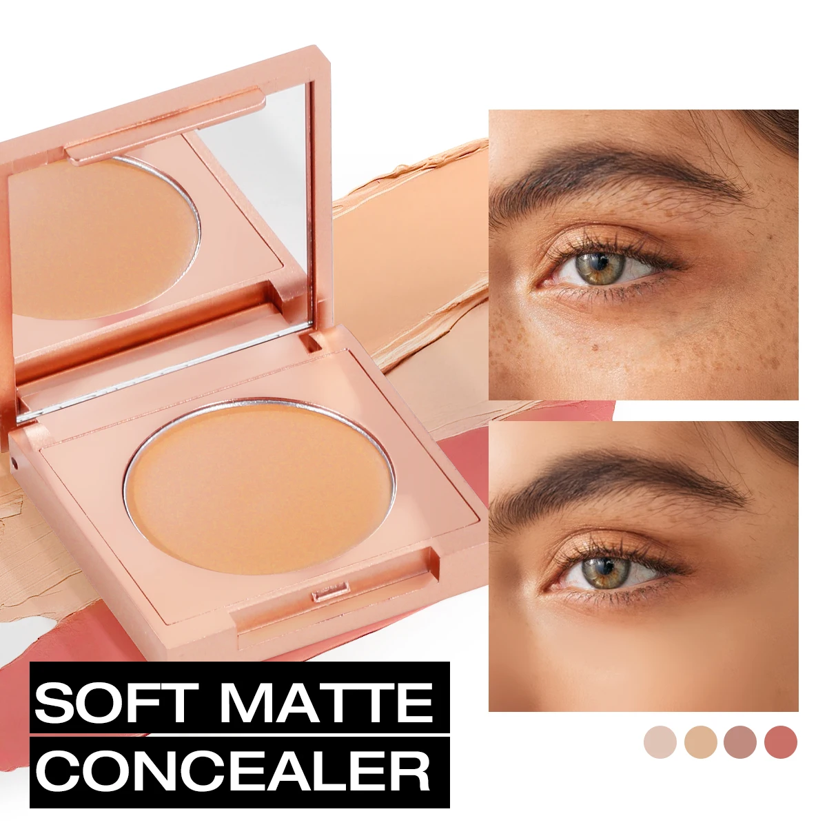 MAYCHEER Concealer Cream Full Cover Dark Circles under Eye Makeup Waterproof Long-lasting Foundation Natural Look