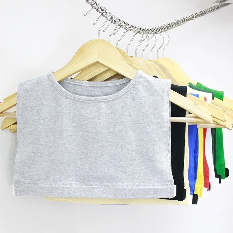 Colletto finto da donna da donna in cotone rotondo staccabile colletto finto mezze top decorazione cravatte camicetta finta accessori per cravatte