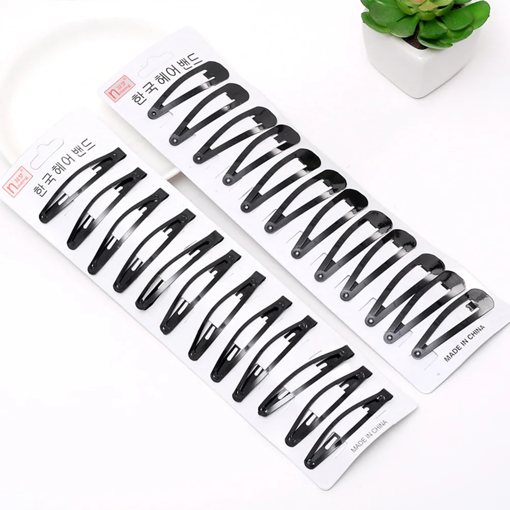 

48Pcs Pure Black Hair Clips Stylish Simple Hairpins for Women Girls Christmas Party Hair Decoration Accessories Barrette