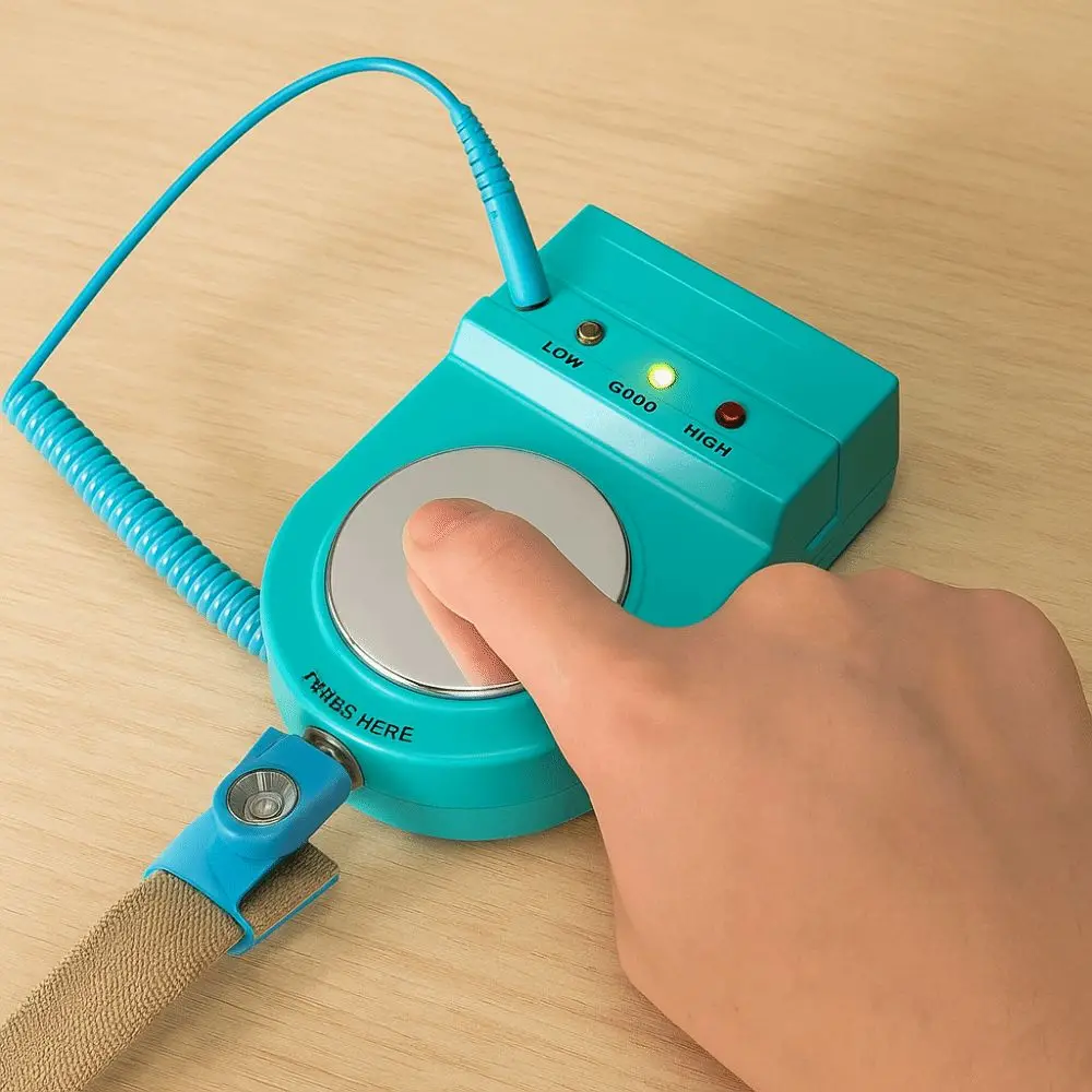 High Quality ESD Wrist Strap Tester Ground Wire Connection Cushion Connecting Anti-Static Wrist Strap Tester Wired Cordless