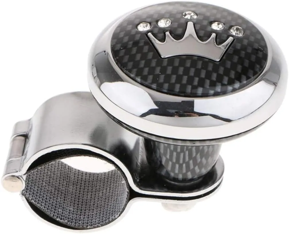 Universal Car Steering Wheel Booster Ball ABS+Metal Carbon Fiber Pattern Steering Auxiliary Auto Accessory