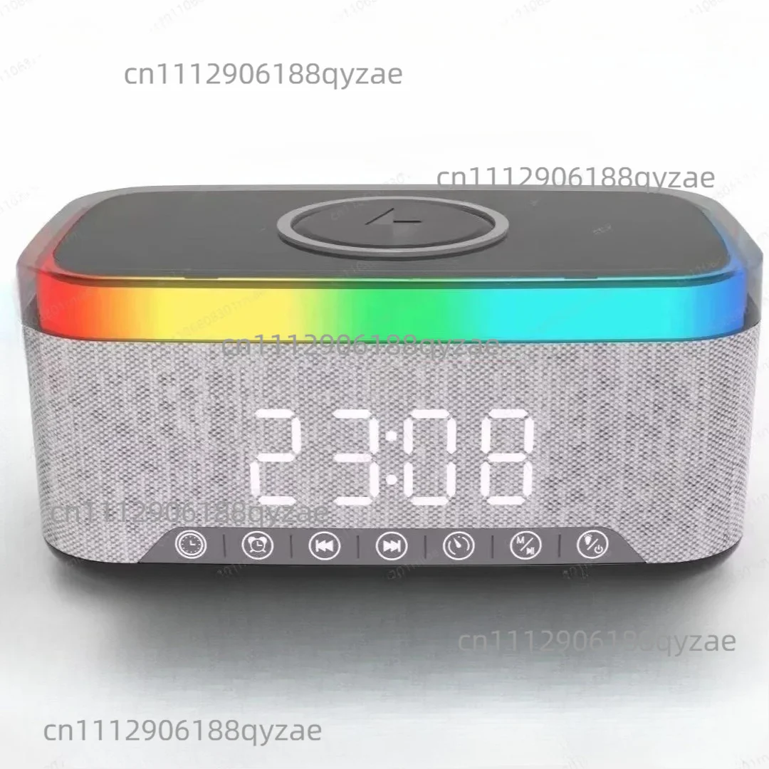 Wireless charging, Bluetooth speaker, display, clock, alarm , high power wireless , plug-in FM