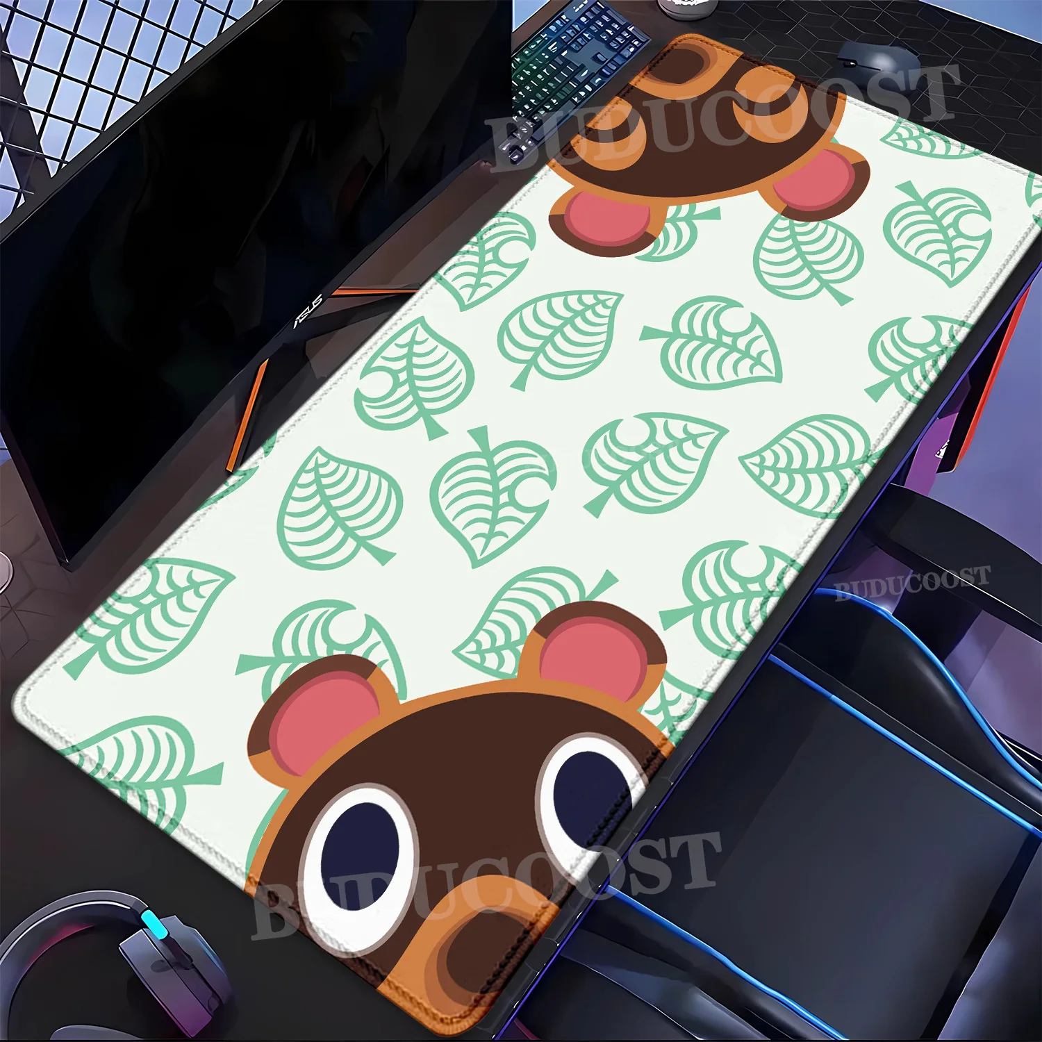 Large Kawaii Mouse Pad Non-Slip Gaming Cute Cartoon A-Animals Laptop Gamer Crossing Mousepad HD Printing XXL 400x900mm Desk Mat