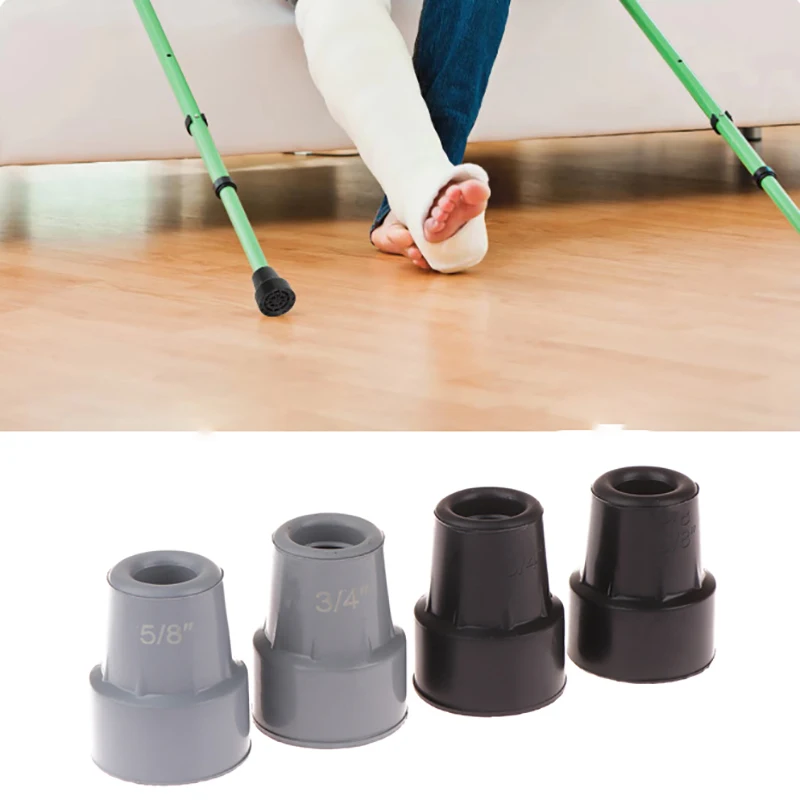 16/19mm Anti Slip Rubber Crutches Tips Pad Durable Rubber Anti-Slip Heavy Duty Canes Replacement For Walking Stick