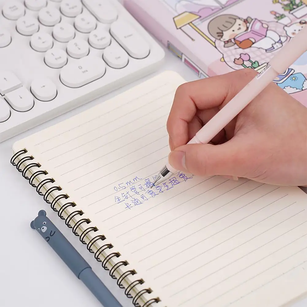 Pen Set Colorful Cartoon Erasable Gel Pens for Kids Adults Fine Point 0.5mm Rollerball Ink Pens Cute School Supplies for Writing