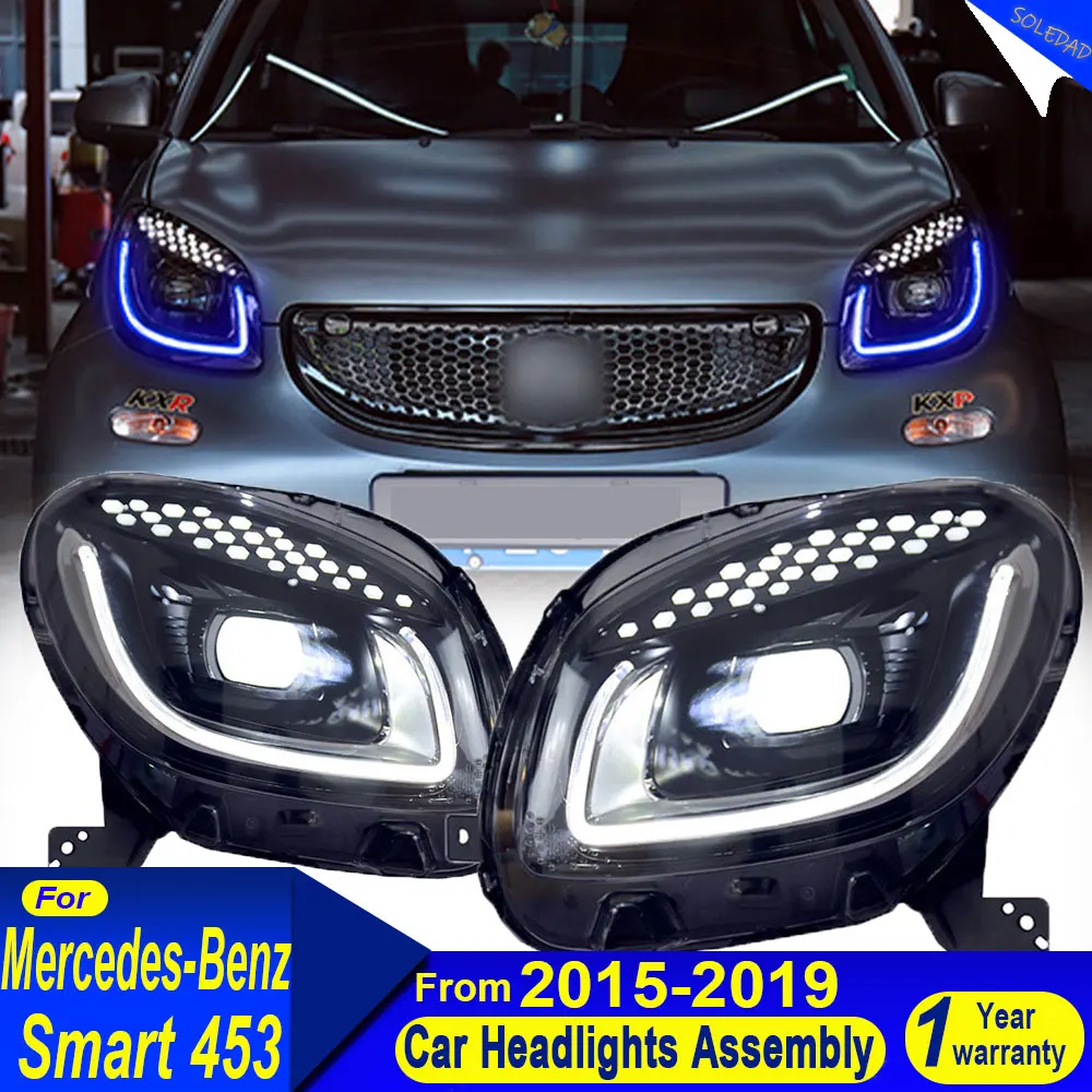LED Headlights For Mercedes Benz Smart 453 Fortwo Forfour 2015-2019 Modified Car Headlight Assembly Front Headlamp Accessoriess
