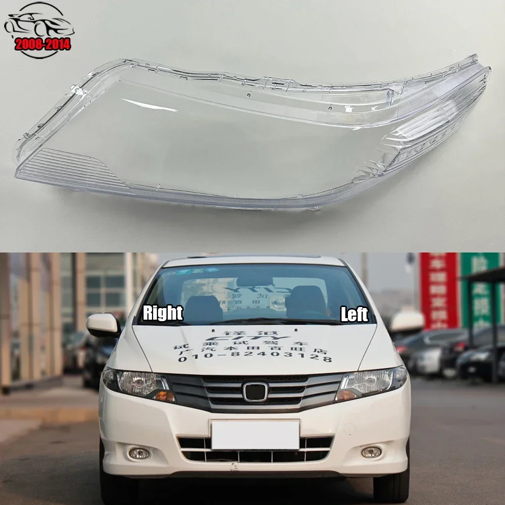 

For Honda City 2008~2014 Headlight Cover Shade Transparent Headlamp Shell Lampcover Lens Plexiglass Replace Original Lampshade