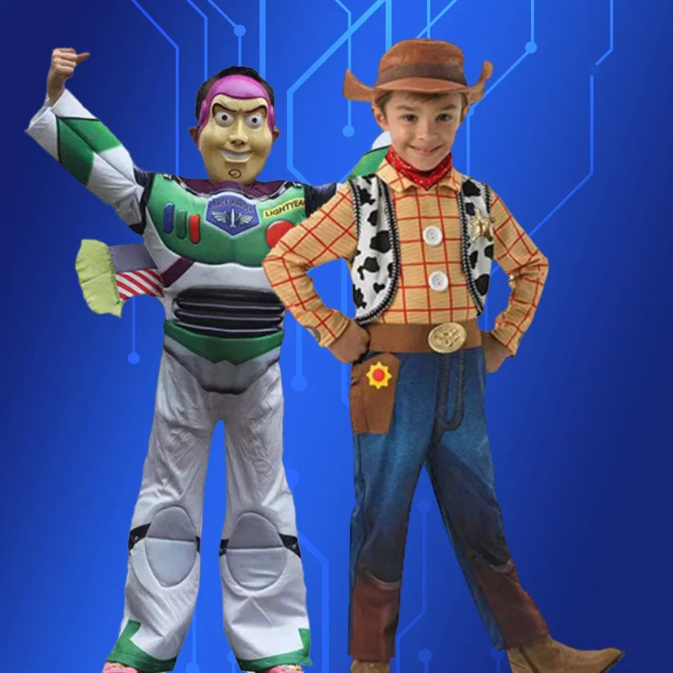 

Children's Buzz Lightyear Costume Denim Stage Drama Performance Costume Woody Cartoon Character Animation Character Costume