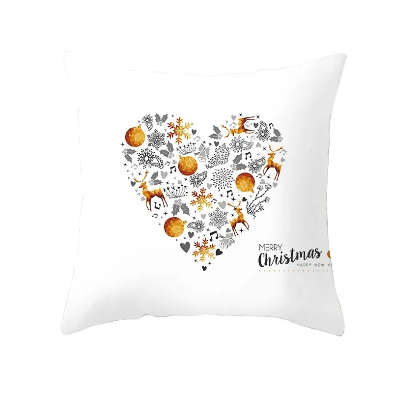 Christmas Themed Pillowcases Car Accessories Office Santa Claus Living Room Sofa Christmas Pillowcases