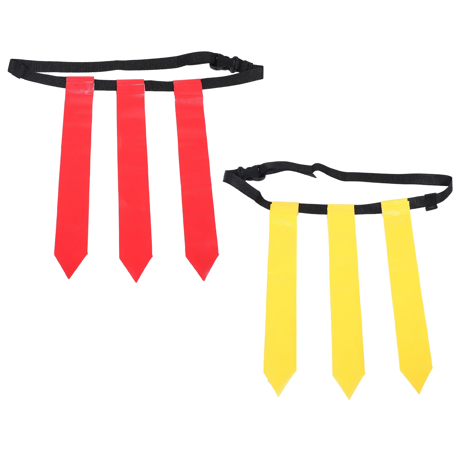 2 Buah Sabuk Flag Football untuk Latihan Bahan Nylon PVC yang Tahan Lama Mudah Dibawa dan Disimpan untuk Tim Remaja dan Dewasa Sabuk Flag Football