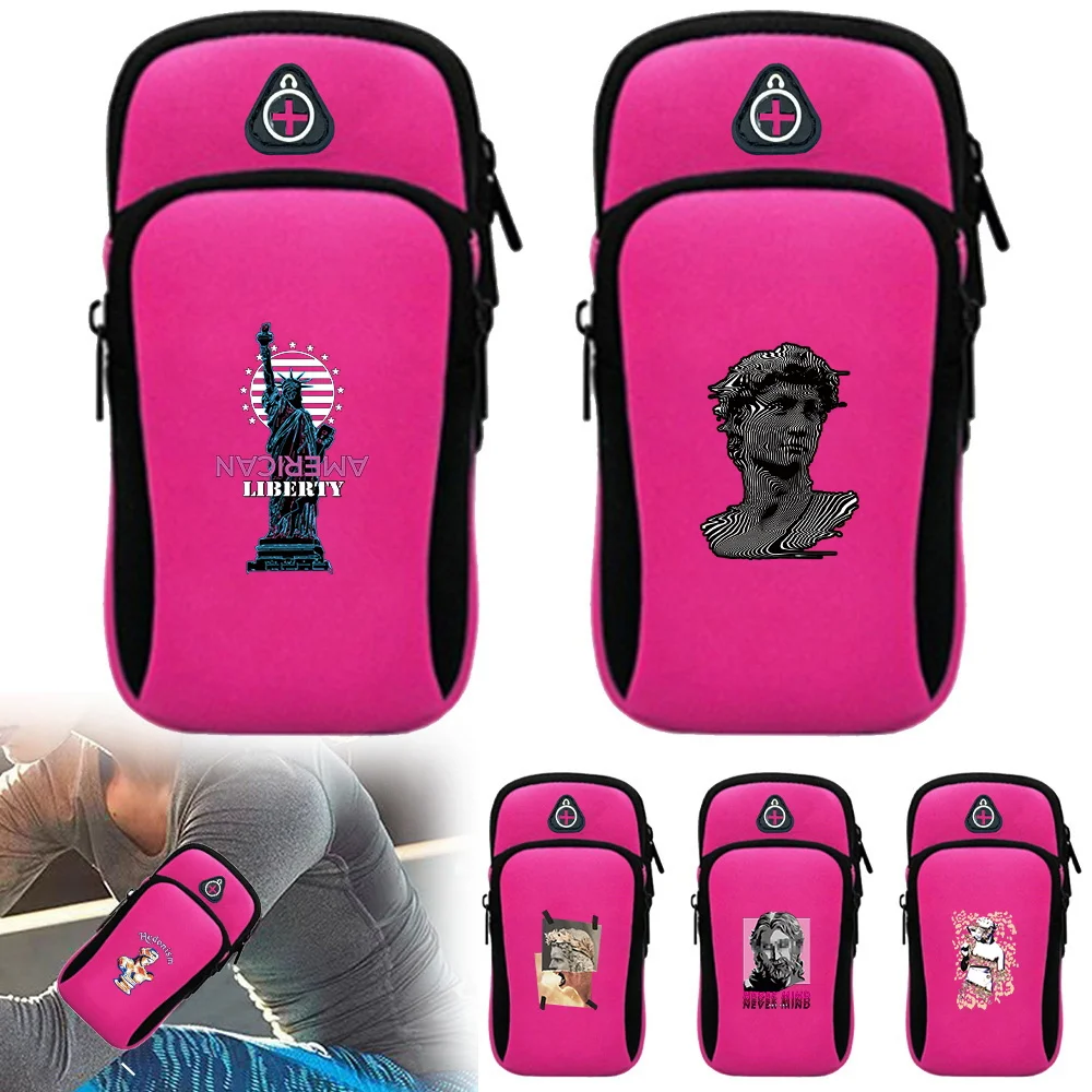 Sundries Storage Bag Sculpture Series Running Mobile Phone Arm Bag Sports Phone Armband Running Jogging Mobile Protective Bags