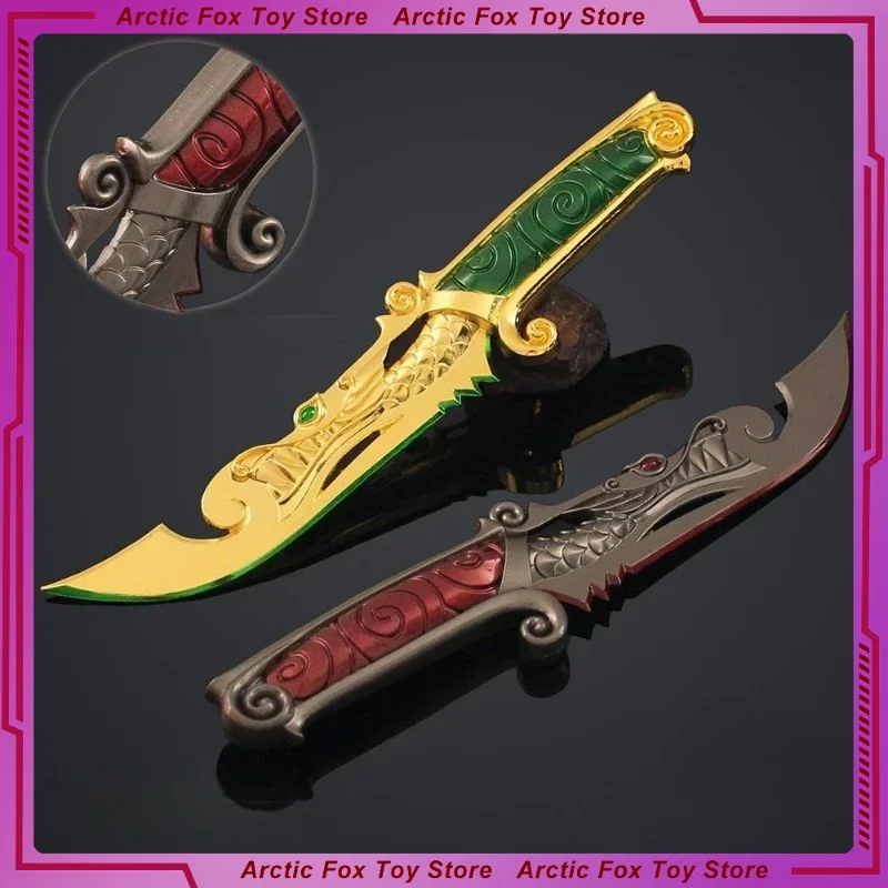 Nowy 22cm Valorant Gadżet do Gry Broń Metalowy Model Ostrza Smoka i Rekwizyty Dekoracja na Biurko Ozdoby Prezent Urodzinowy Zabawka