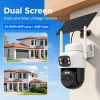 Vstarcam 8MP Dua l Lens Solar WIFI Security Cameras With Solar Panels PIR Human Detection Night Vision Battery CCTV Camera 5