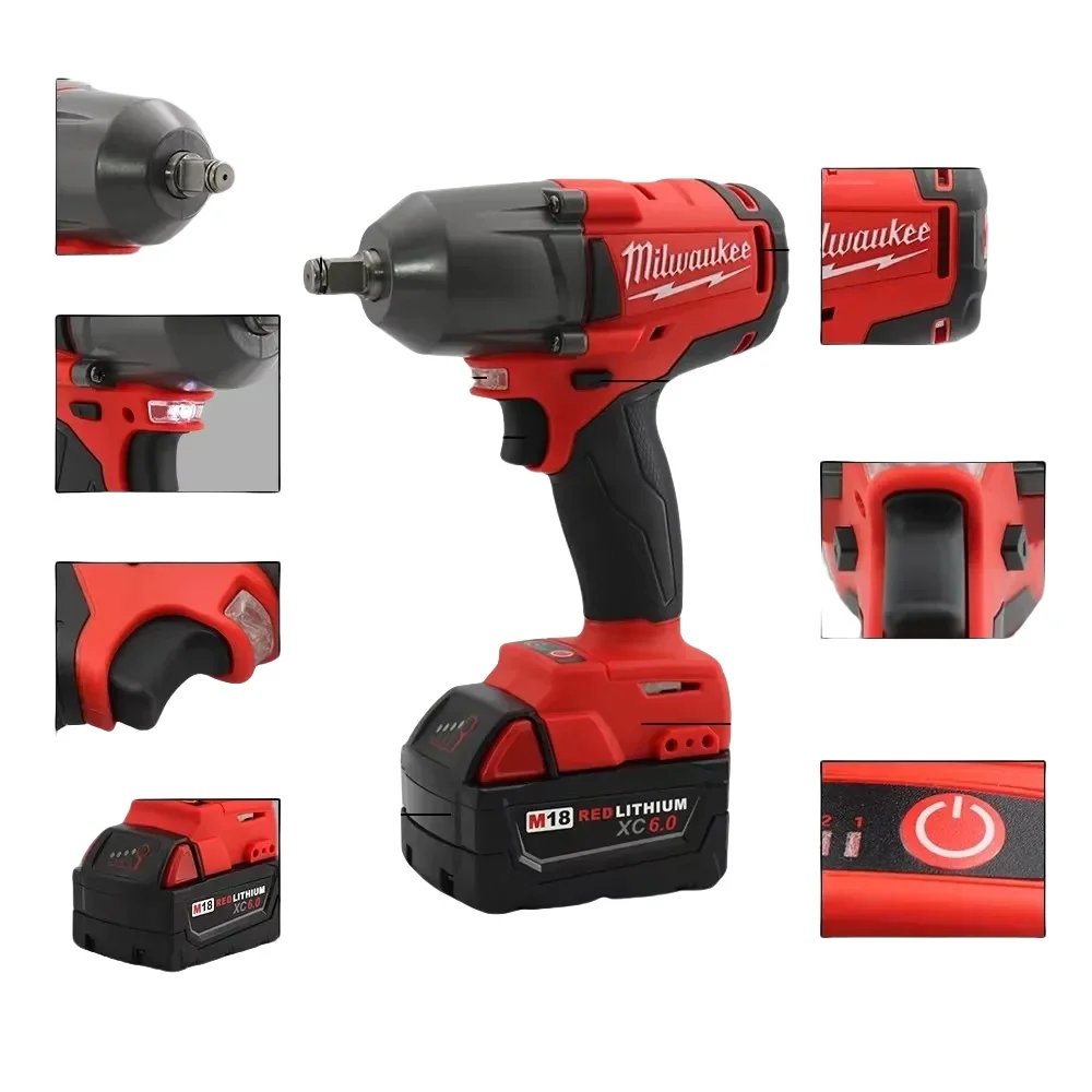 cle-a-chocs-sans-fil-m-walk-tool-1300nm-cle-electrique-sans-fil-tournevis-1-2-pouce-outil-electrique-pour-batterie-milwaukee-18v