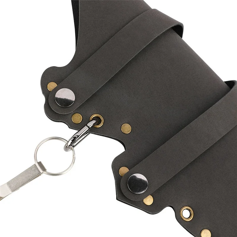 

RTSHE-Archery Arrow Quiver Leather Waist Holder Hip Bag Pouch Belt Bow Traditional Shoulder Back Quiver Adjustable RH LH