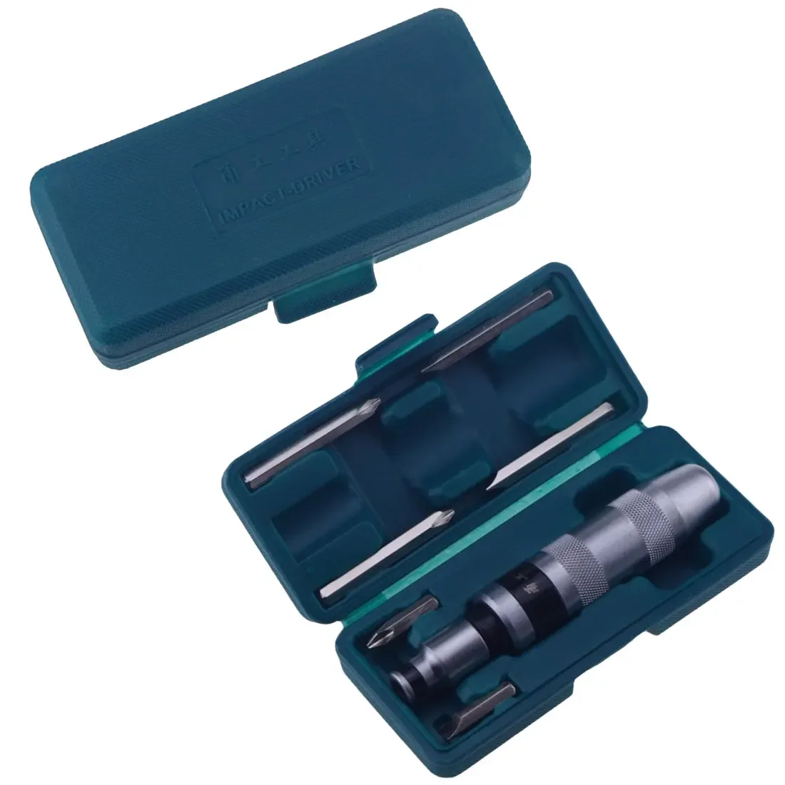 Juego de destornilladores de impacto de alta resistencia de 7 piezas: destornillador multiusos y puntas de cincel con enchufe y estuche de almacenamiento