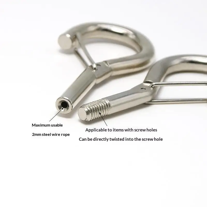 New 5 PCS Suspension Hooks With Threads, Ceiling Heavy-Duty Hooks With Spring Hooks Thread Lockers With Safety Hooks
