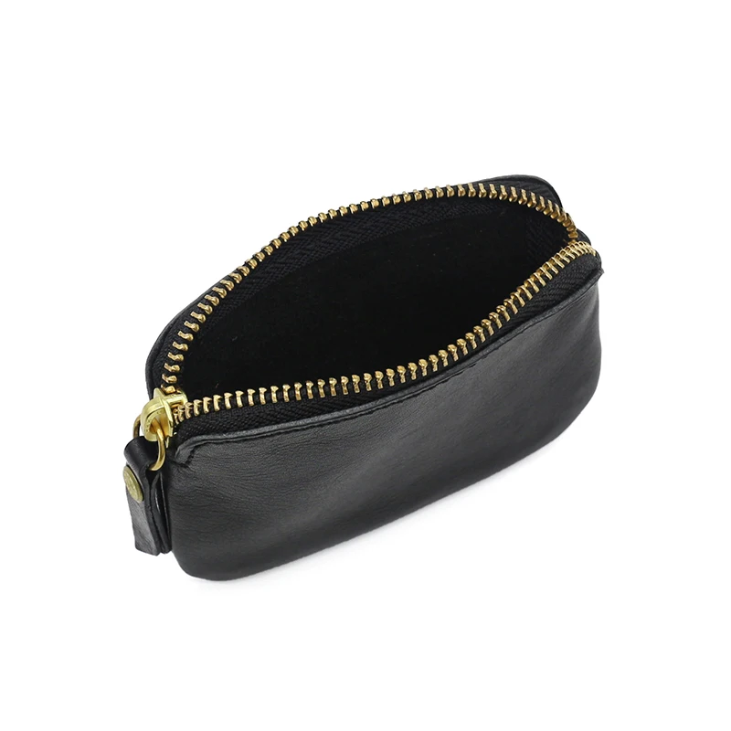 Coin Purses Genuine Leather Luxury Storage Coin Pouch Casual Credit Card Bag Cowhide Retro Zipper Wallet