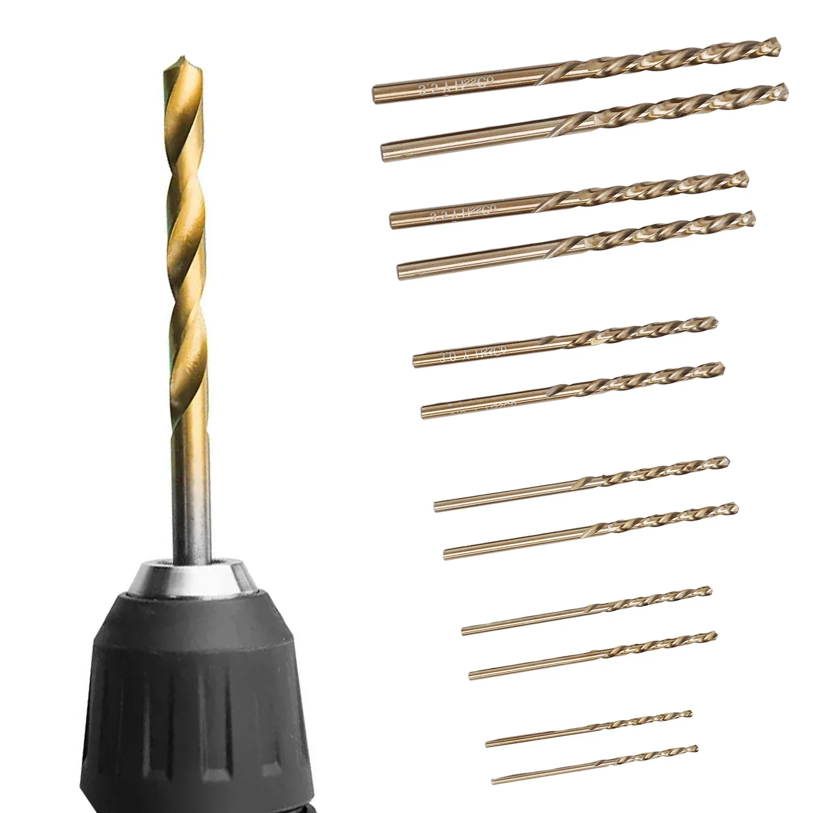 12pcs/set New Practical Drill Bit HSS M35 Cobalt 1-3.5mm Kits Accessories Auger Tools Heat Resistance Handheld Drill Press