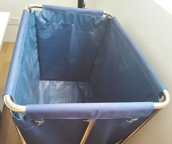 Troli Linen Binatu Stainless Steel Dan Kanvas