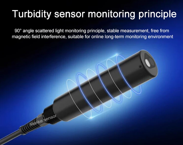 Alta qualidade rs485 on-line sonda de turbidez digital qualidade da água medidor de turbidez sensor medidores de turbidez