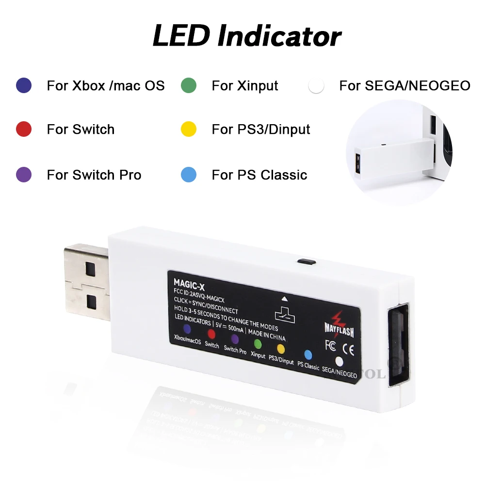 シンメティックコントローラー用の新しいワイヤレスアダプター,xboxシリーズx/s/xbox1/ps3/スイッチ/ppi/スチーム/セガ/pc,2022