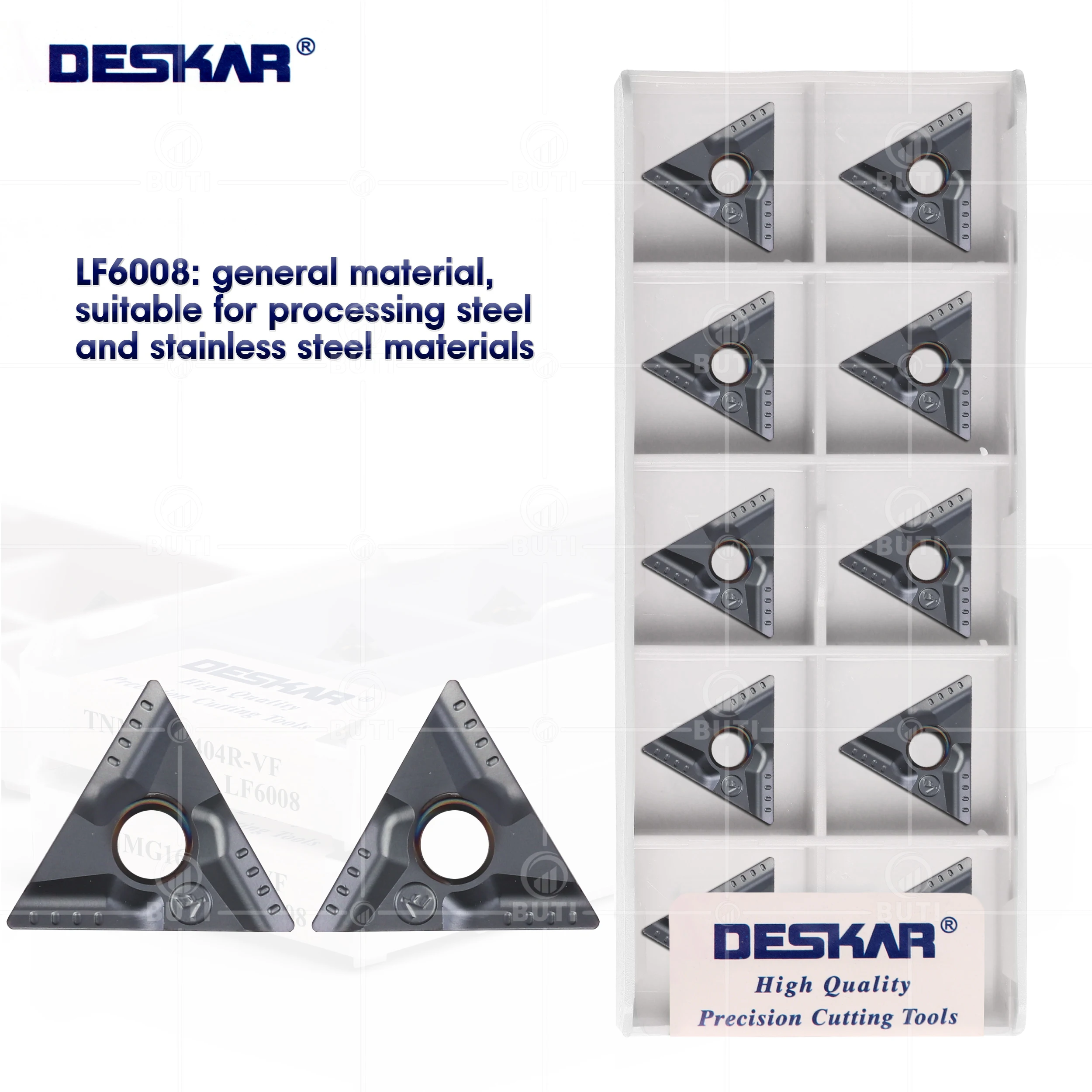 Deskar 100 Original Tnmg160404 Tnmg160408 R-vf L-vf ma Lf6008 Ferramentas de Torneamento Liga de Carboneto Insere Cnc Torno Cortador Ferramenta de Corte