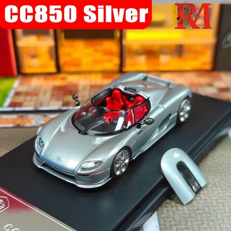 

RM 1/64 CC850 Silver Alloy Motor Vehicle Toy Die-casting Metal Model Collection Boy Christmas Gifts
