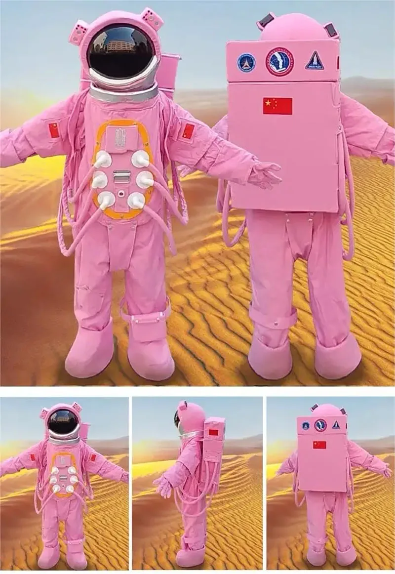 Astronaut Space Suit Cartoon Doll Clothing Adult Children For Birthday Easter Purim Carnival Helmet