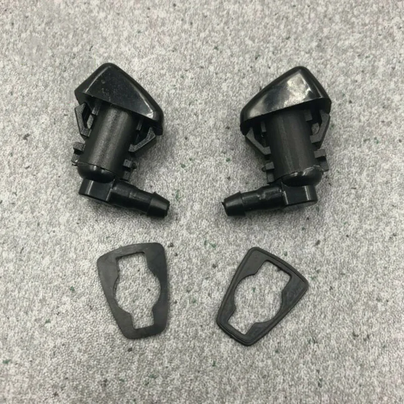 

Useful Windshield Nozzles 2Pc Parts Plastic Replacement Washer 4806312AA 55157319AA Assembly Attachment Black Exterior