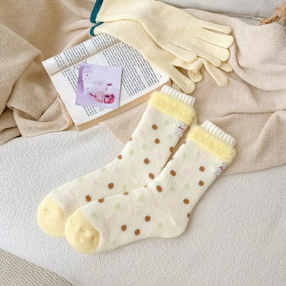 

Ins Thickened Fluffy Stocking Warm Thermal Mink Socks Autumn-Winter Snow Socks Floor Sleep Sock