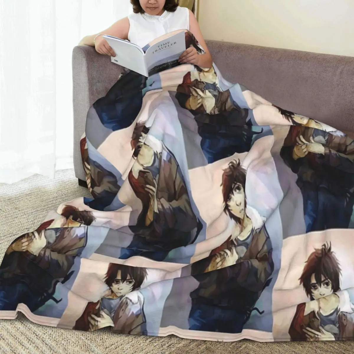 Throw Blanket Nico Di Angelo Micro Fleece Blanket Four Sizes Customizable Warm Suitable For Sofa Nice Gift