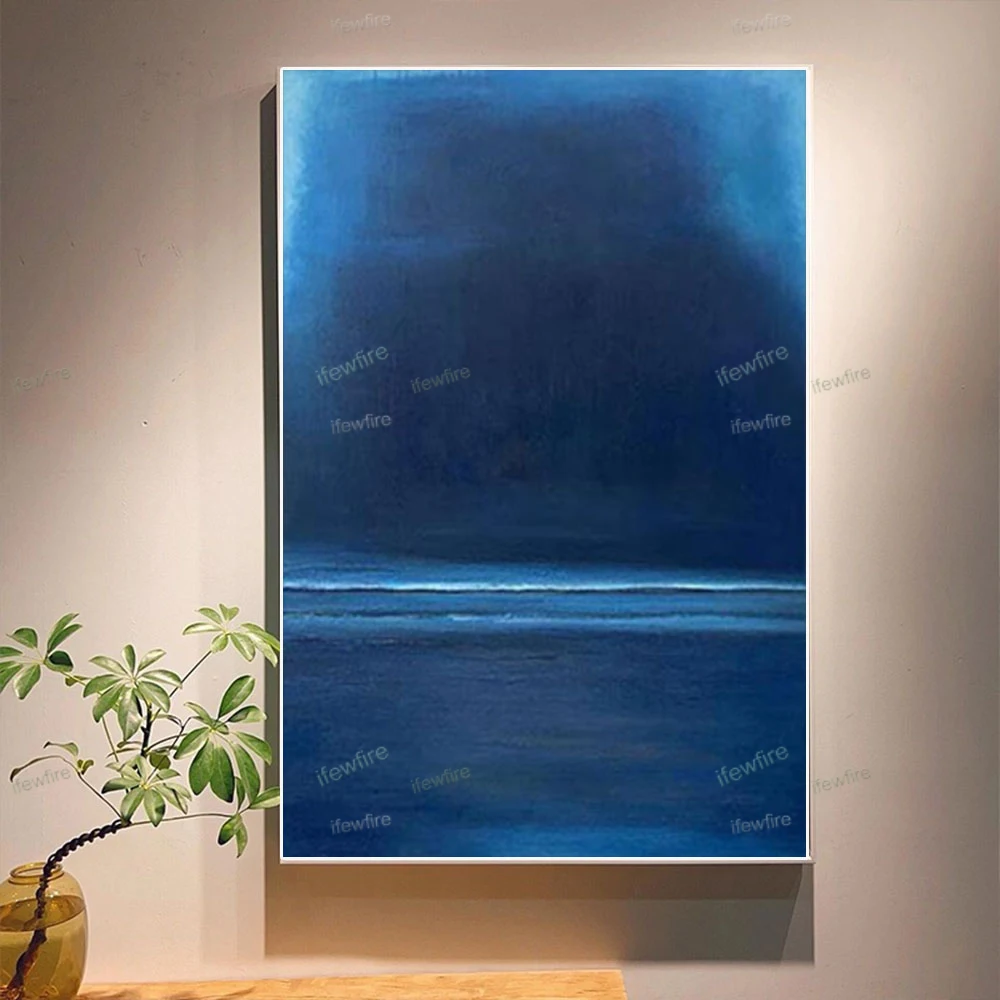 

100% hand drawn Blue Coast abstract oil painting original wall painting home living room decoration paint interior aesthetics