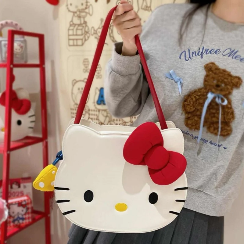 

Hellokitty Schoolbag Sweet Cute Girl Heart Shoulder Bag Student Large Capacity Backpack Commuting Bag In Stock