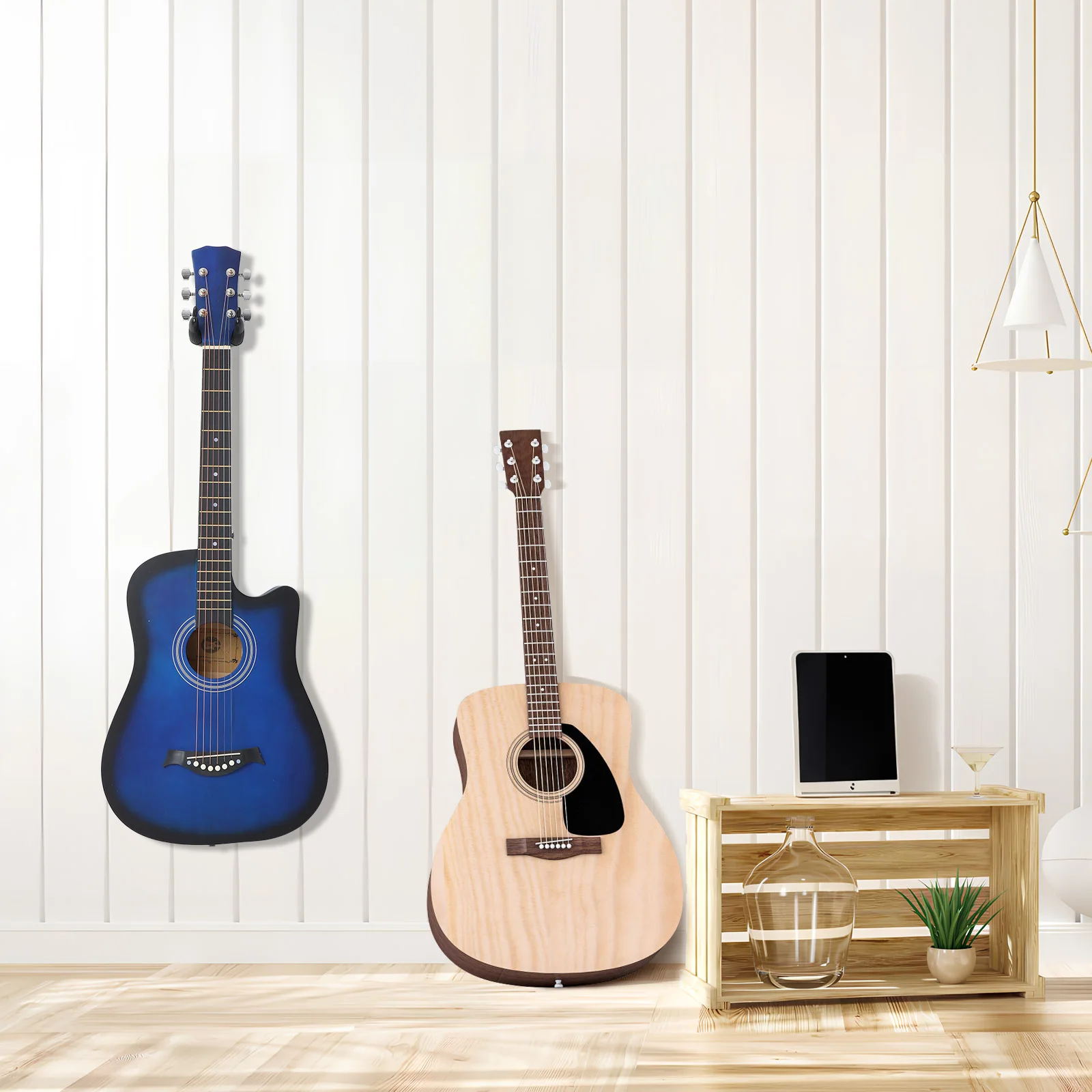 

Guitar Wall Mount Hanger Rack Support Hooks Holder Stand Pre Drilled Safe Sturdy Electric Ukulele Storage Display Accessories