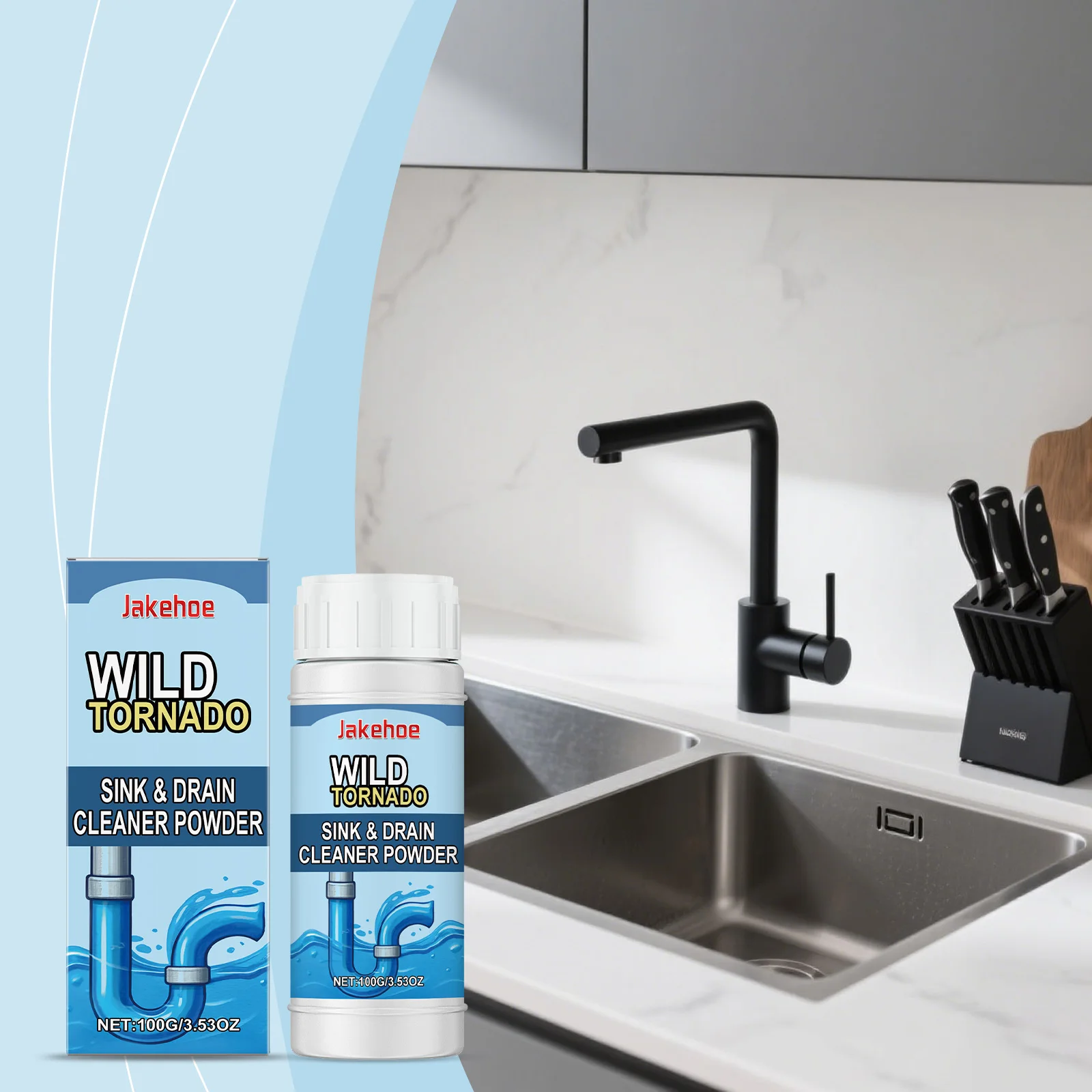 

Drain Unclogging Powder for Kitchen Bathroom Pipe Cleaning Help Dissolve Blockages Reduce Unpleasant Odors Keep Air Fresh