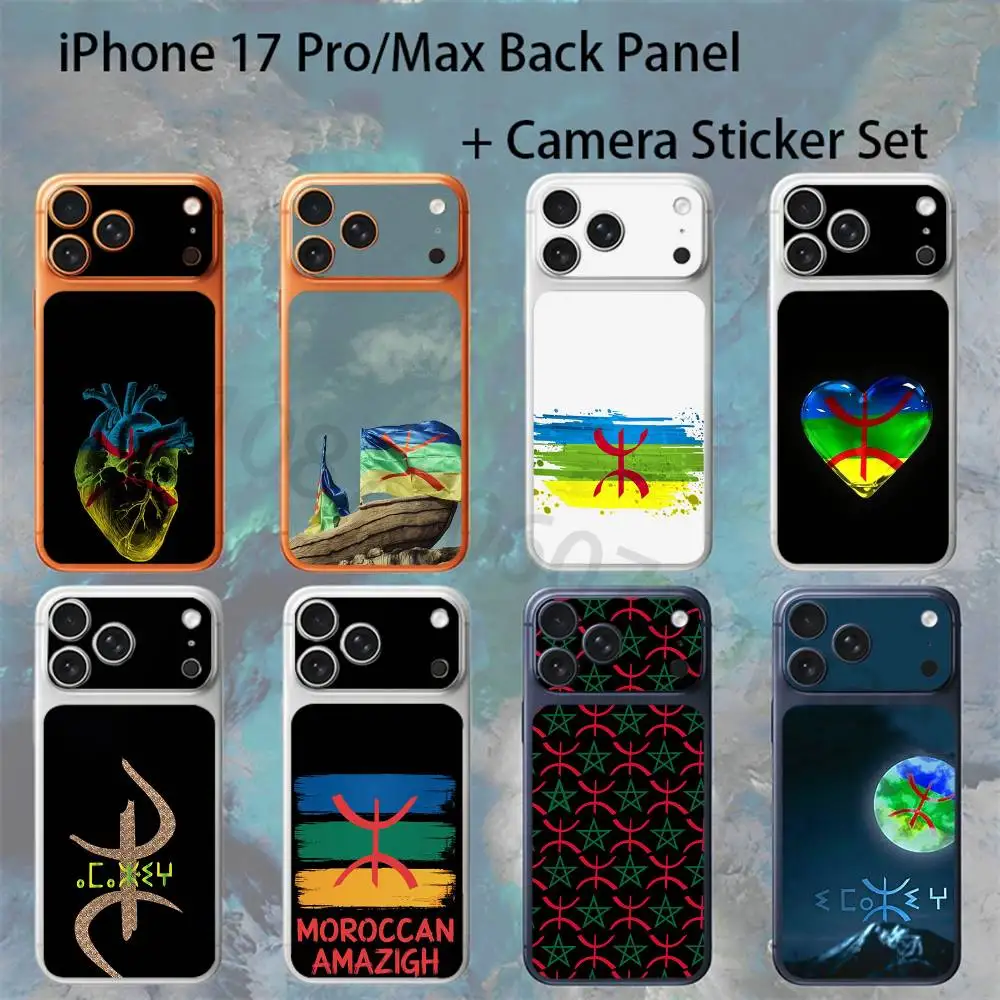 

Amazigh Berber Flag For iPhone 17 Pro /Pro Max Battry Back Cover with Camera Decal Skin Rear Protective Sticker Film
