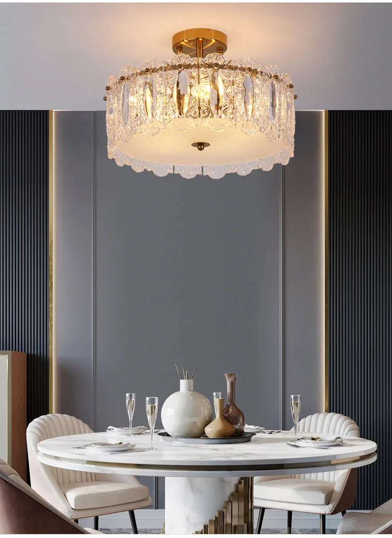 フランスのスタイルのガラスの天井ランプ,モダンな豪華なデザイン,屋内