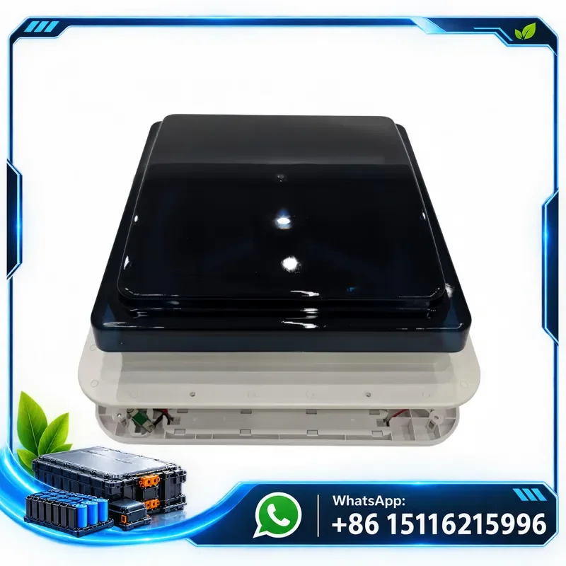 280*280mm Factory Price Camper Van Roof Hatch ABS Black Cover Two Way Ventilation with White Frame for Motorhome RVs