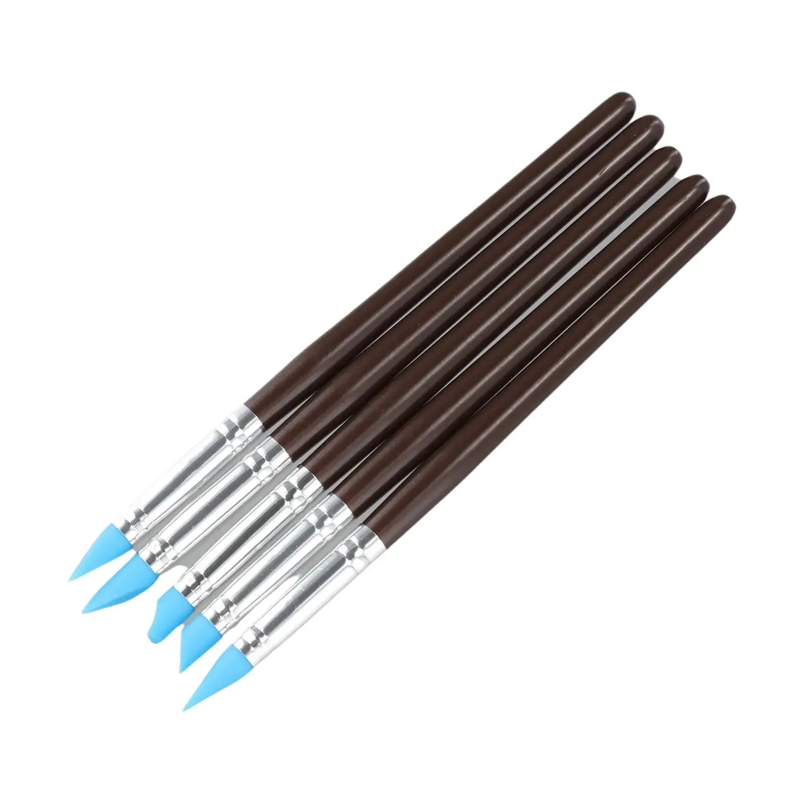 5Pcs Sculpting Polymer Clay Tools Rubber Tip Silicone Brushes Pottery Clay Pen Shaping Carving Tools For Painting Nail Art