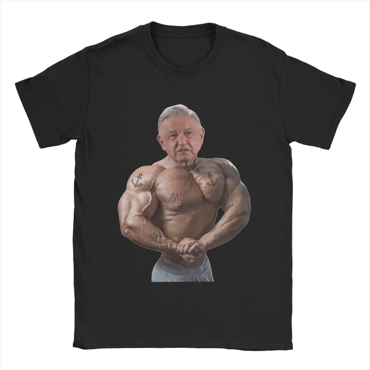 Strong AMLO Accessories T-Shirts for Men Women Mexico Andres Manuel Lopez Obrador Humorous Pure Cotton Summer Clothes