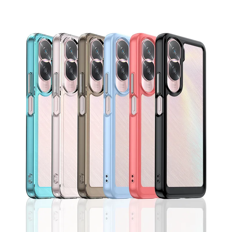 

For Honor 90 Lite Case Honor 90 Lite Cover 6.7 inch Colorful Soft Edge Silicone Transparent Shockproof Bumper For Honor 90 Lite