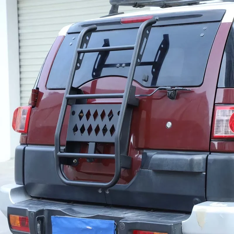 1Pcs Carbon steel black For Toyota FJ Cruiser 2007-2021 Car tailgate mid-mounted ladder Car external modification accessories