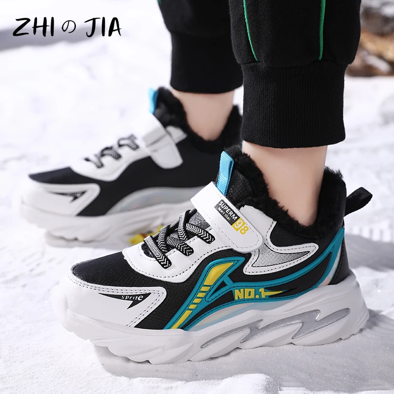 Winter New Children\'s Cotton Shoes Comfortable Non Slip Outdoor Warm Snowy Walking Sneaker Boys Casual Sports Running Footwear