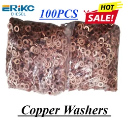 100PCS F00VC17506 F00VC17503 Common Rail Injector Copper Washers Shims F00VC17505 F00VC17504 Thickness : 1mm 2mm 2.5mm 3.0mm