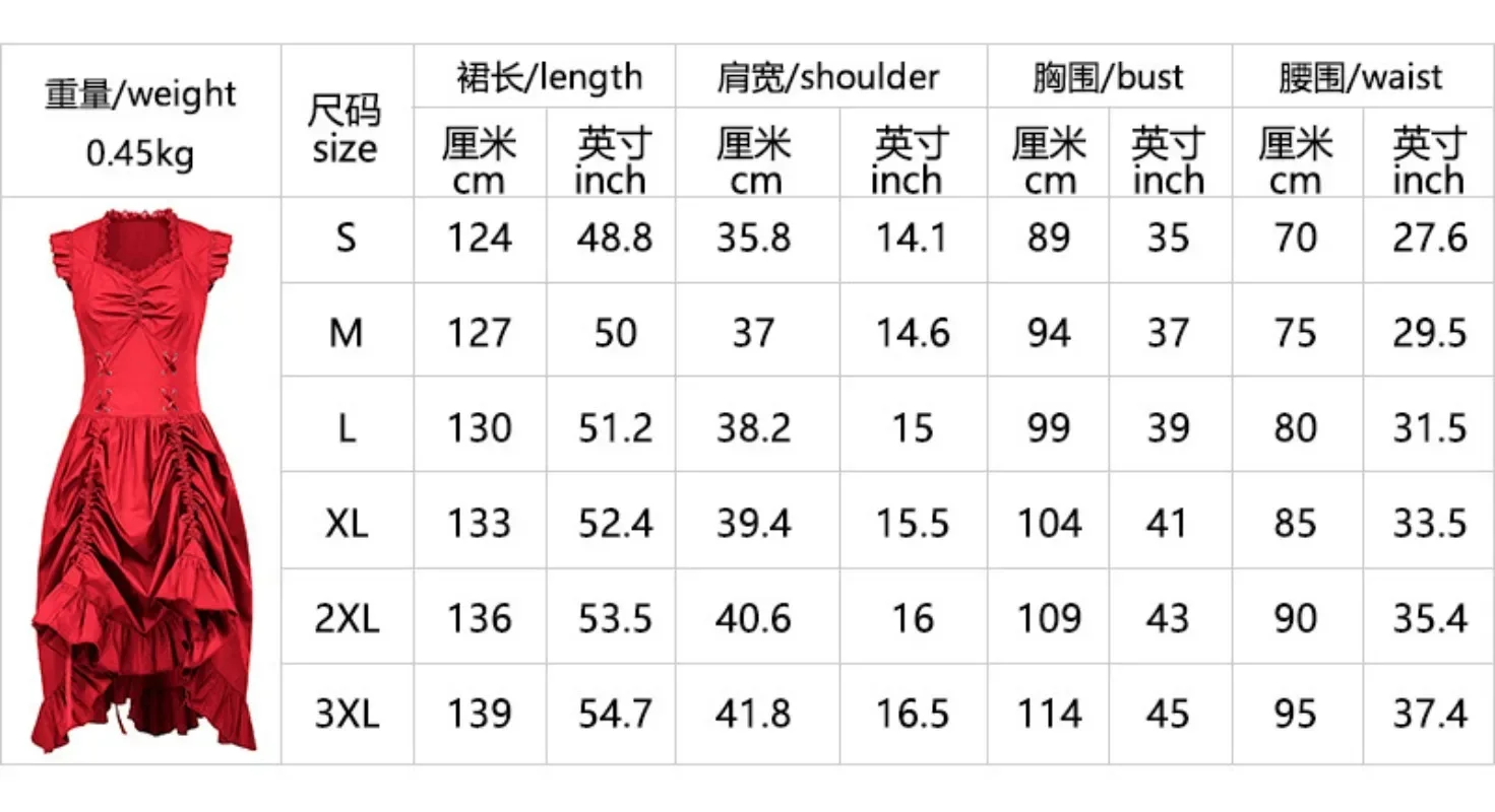 Damska sukienka Steampunk gotycka średniowieczna wiktoriańska bez rękawów z falbankami damska duża bandażowa huśtawka elegancka odzież imprezowa