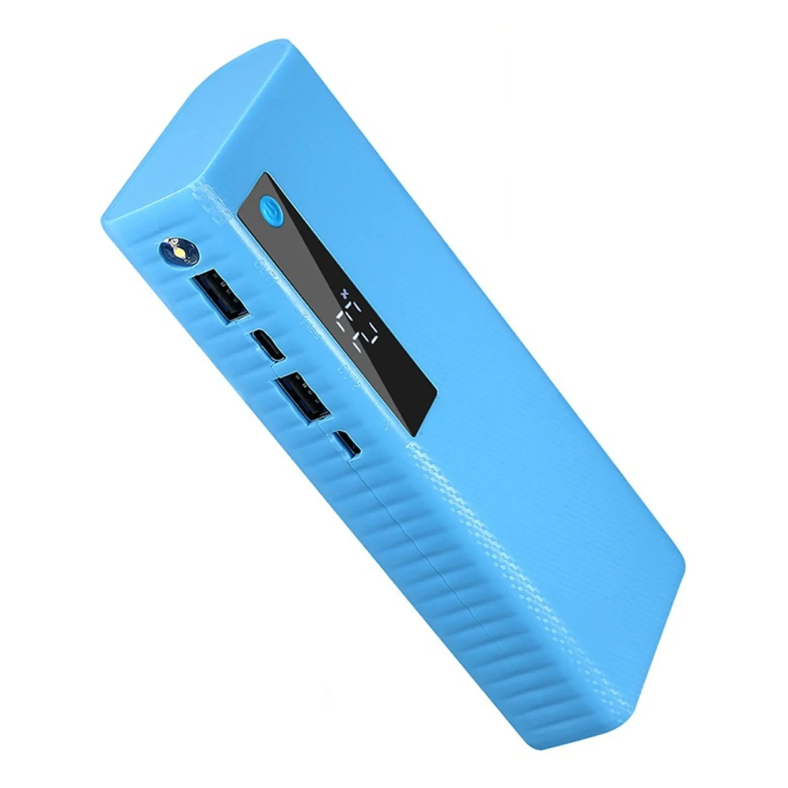 5V 2.1A 5 X 21700 Flat Head- Battery Charging Holder Box Power Bank Case USB Port DIY Shell Case Dual Battery Shell Storage Box