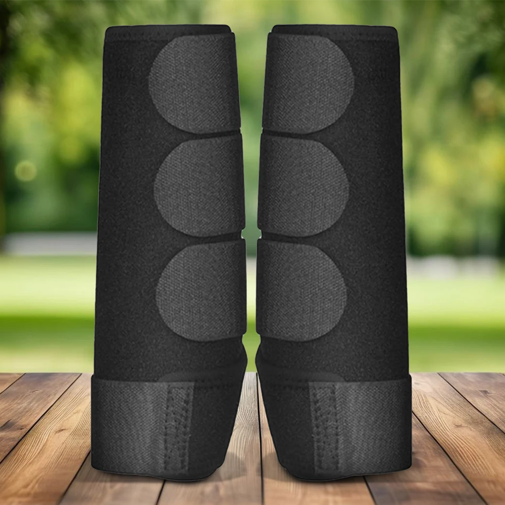 2 Stück Pferdestiefel, stoßdämpfender Pferdebeinschutz, verstellbares Pferde-Sportstiefel-Set für Sprungtraining, Reitausrüstung