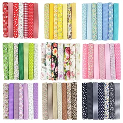 7Pcs 25x25cm Printed Cotton Fabric for Sewing Quilting Fabrics for Patchwork Needlework DIY Handmade Accessories