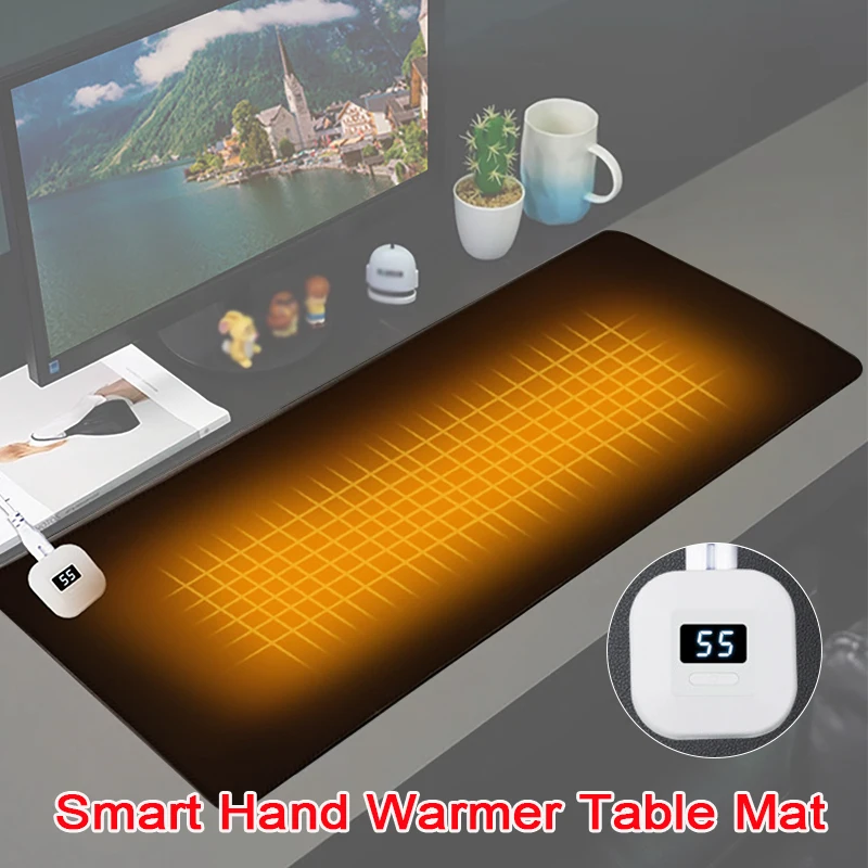 Smart Temperature Control Desk Warmer Temperature Adjustment Heating Pad Full-area Heated Desk Pad For Office Computer Desks